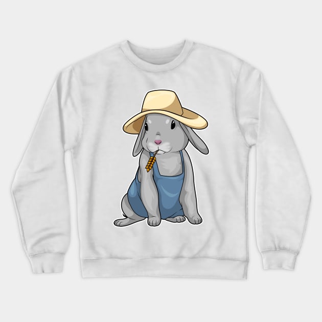 Rabbit Farmer Wheat Crewneck Sweatshirt by Markus Schnabel